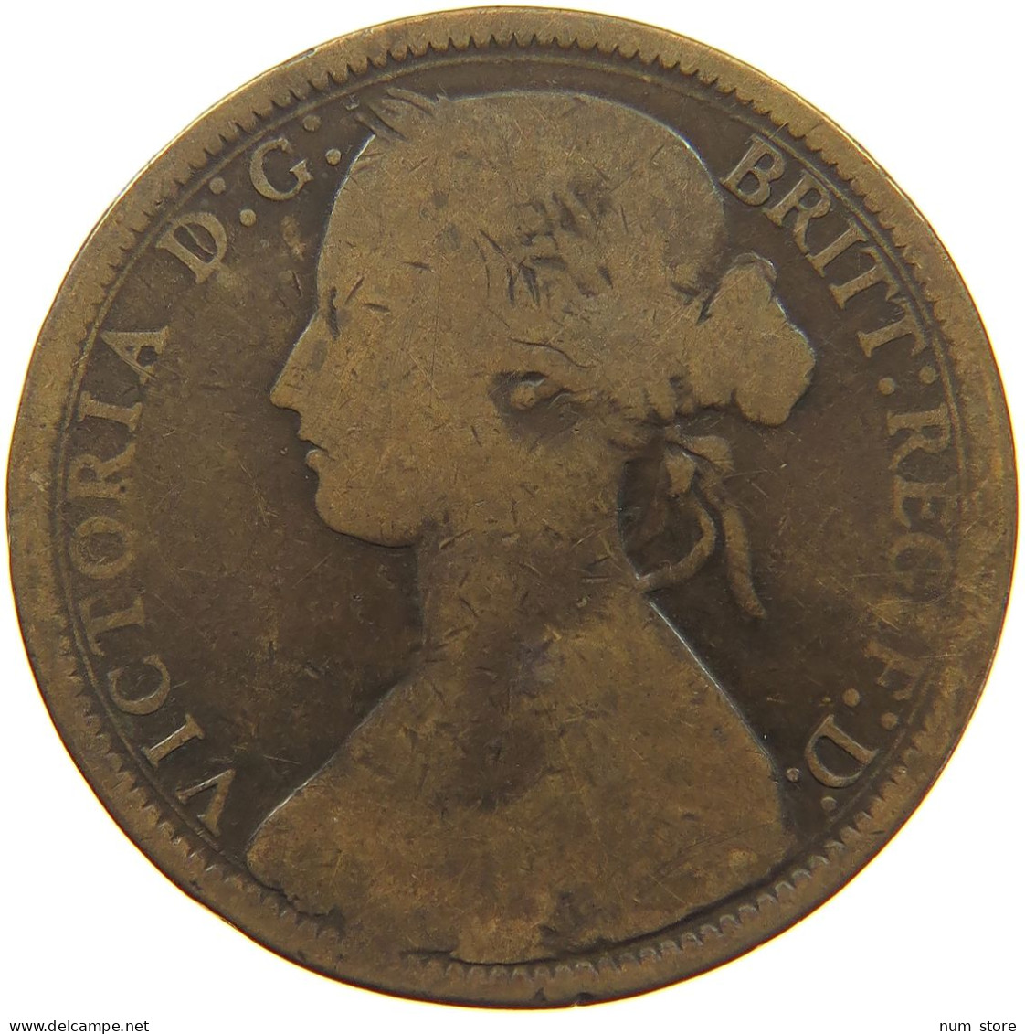 GREAT BRITAIN PENNY 1872 VICTORIA #s001 0243 - D. 1 Penny