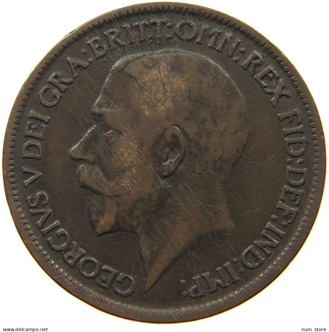 GREAT BRITAIN HALFPENNY 1917 #a010 0545 - C. 1/2 Penny