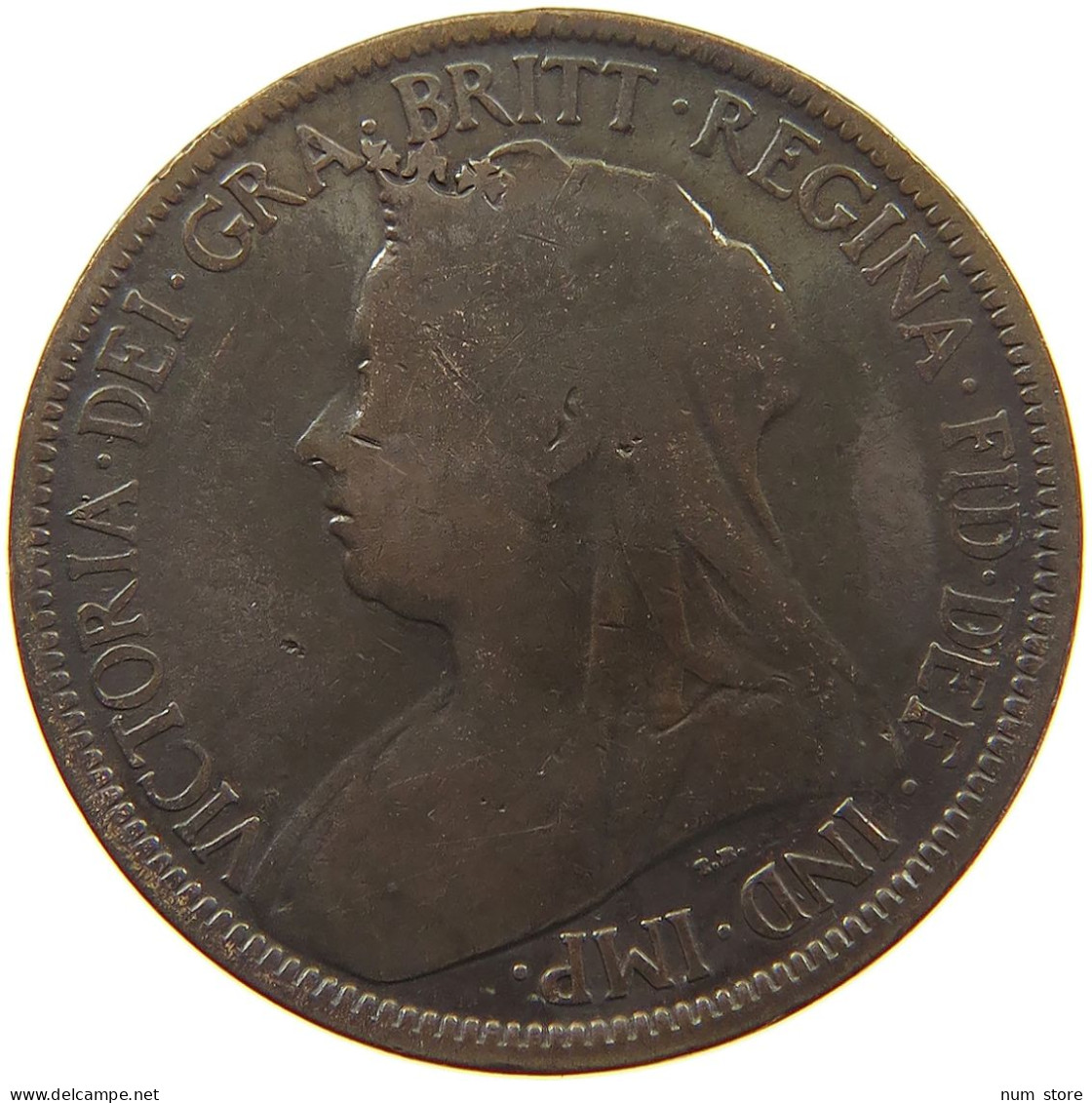 GREAT BRITAIN HALFPENNY 1897 VICTORIA #a058 0083 - C. 1/2 Penny