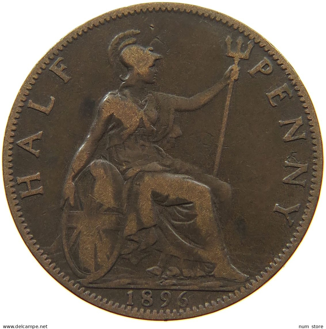 GREAT BRITAIN HALFPENNY 1896 #a084 0437 - C. 1/2 Penny