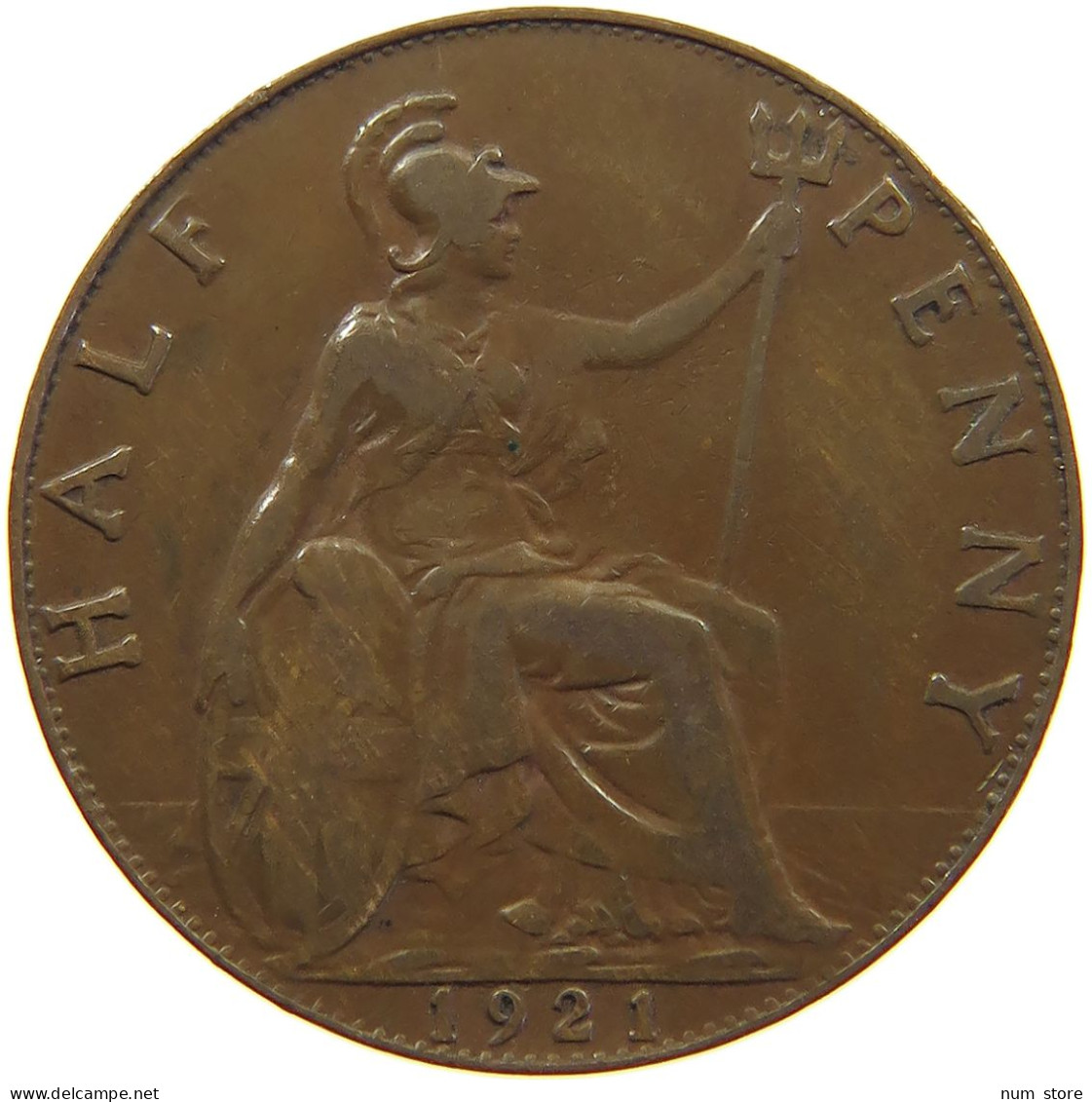 GREAT BRITAIN HALF PENNY 1921 #c061 0037 - C. 1/2 Penny