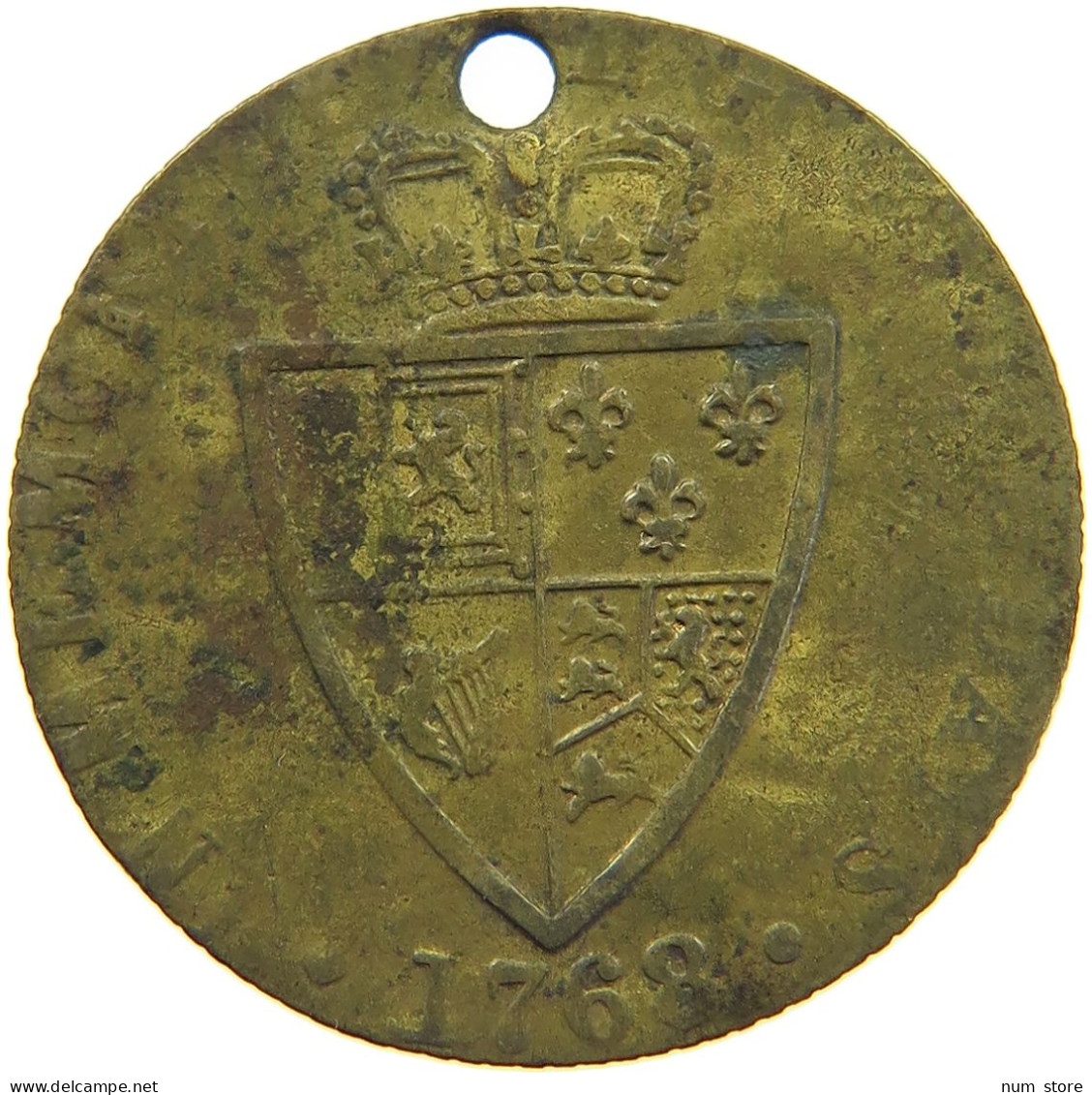 GREAT BRITAIN GEORGE III 1768 TOKEN #c054 0335 - Andere & Zonder Classificatie