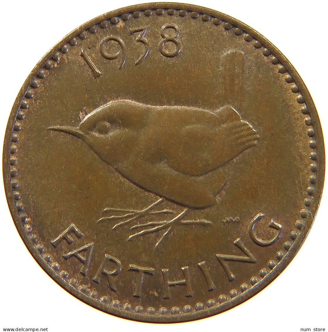 GREAT BRITAIN FARTHING 1938 TOP #c063 0167 - B. 1 Farthing