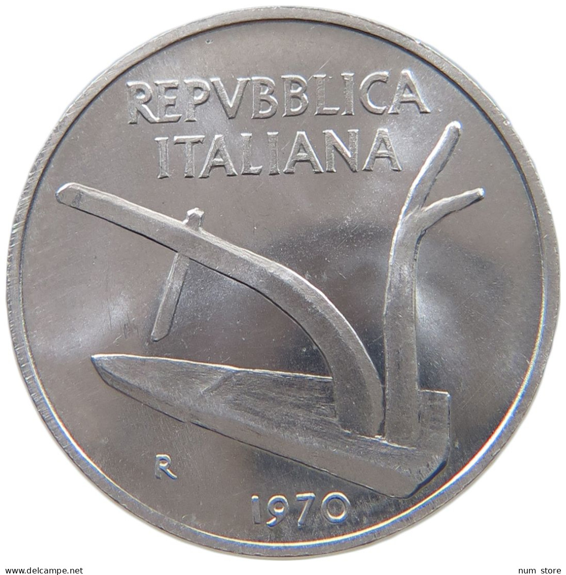 ITALY 10 LIRE 1970 TOP #c030 0165 - 10 Lire