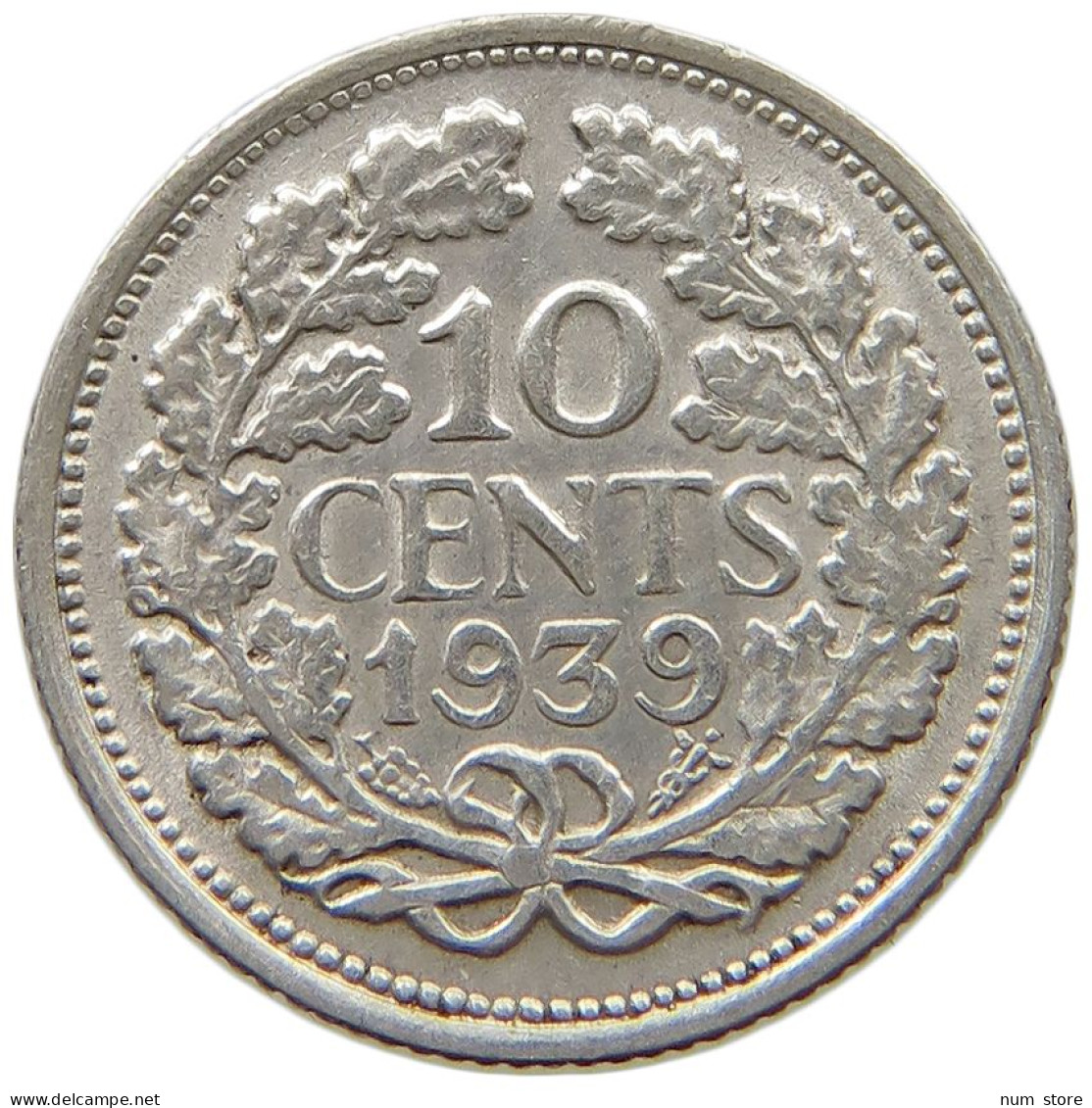 NETHERLANDS 10 CENTS 1939 #a069 0415 - 10 Cent