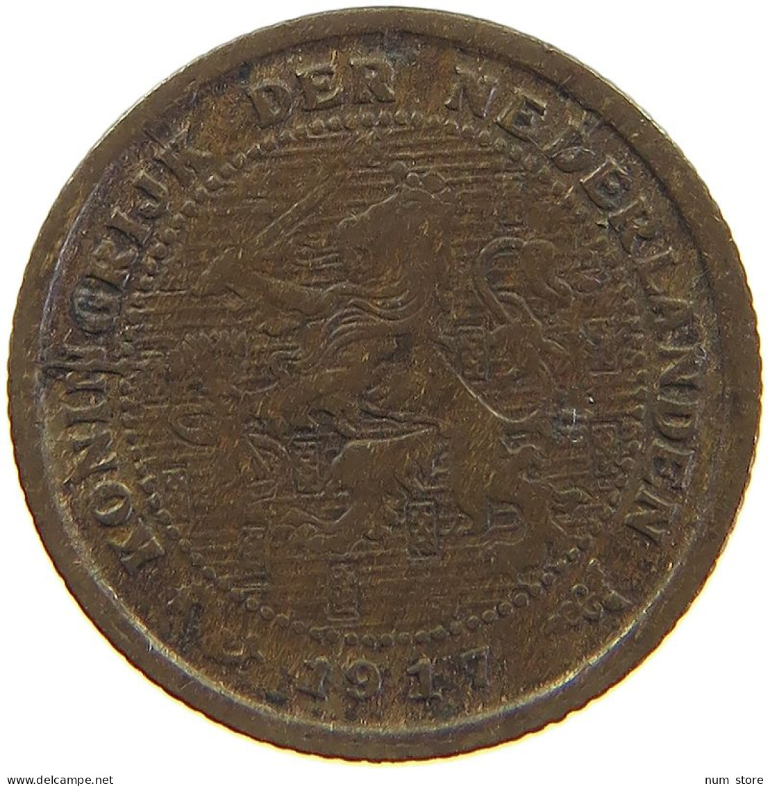 NETHERLANDS 1/2 CENT 1917 #c041 0599 - 0.5 Cent