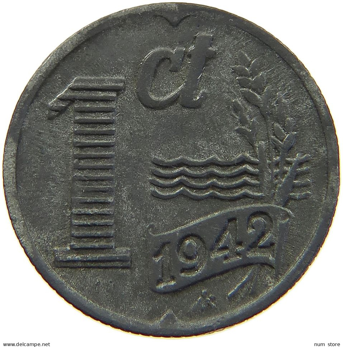 NETHERLANDS 1 CENT 1942 #a006 0757 - 1 Cent