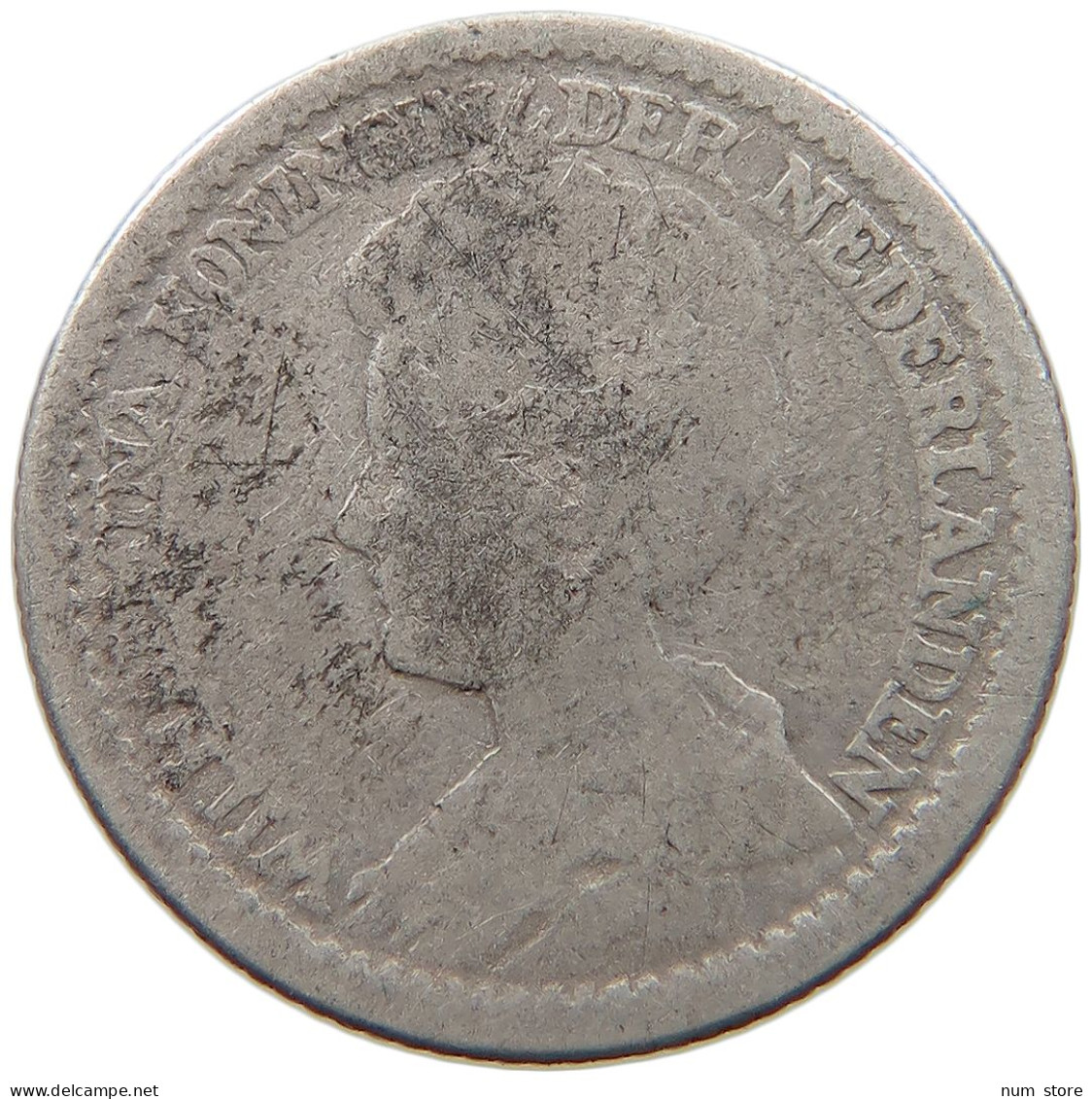 NETHERLANDS 25 CENTS 1916 #a033 0665 - 25 Cent