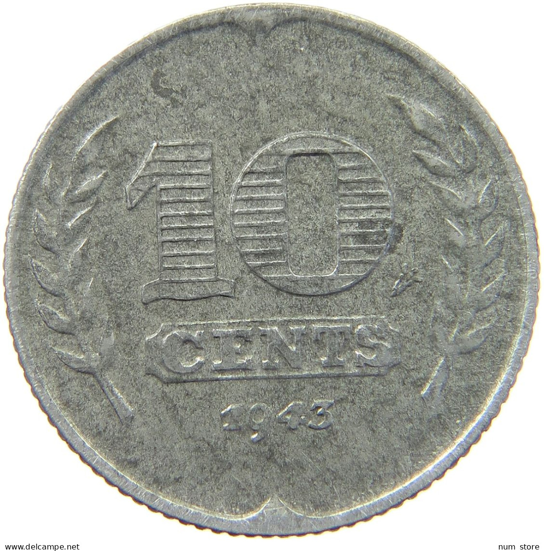 NETHERLANDS 10 CENTS 1943 #c020 0407 - 10 Cent