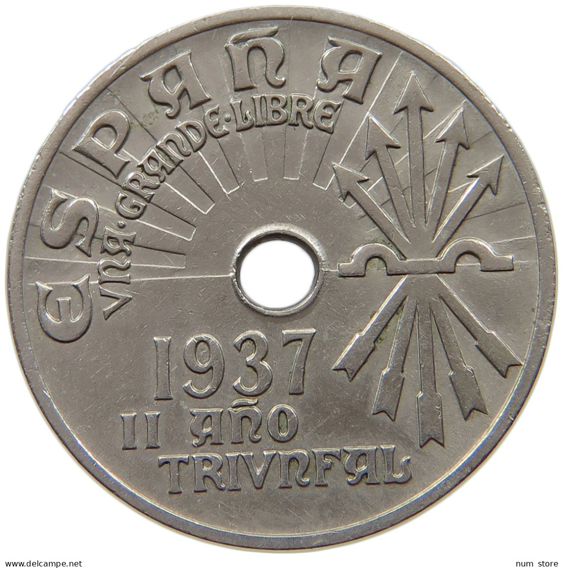 SPAIN 25 CENTIMOS 1937 #a015 0653 - 25 Centiemos