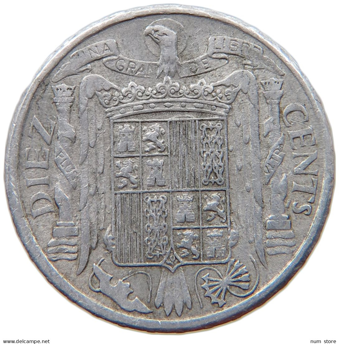 SPAIN 10 CENTIMOS 1945 #s023 0109 - 10 Centiemen