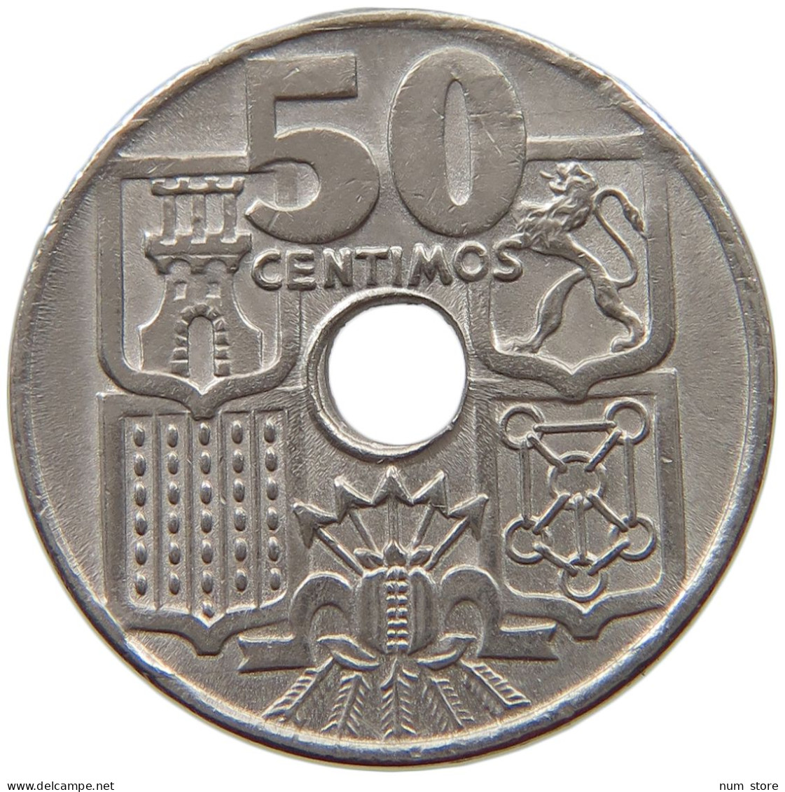 SPAIN 50 CENTIMOS 1949 #a017 0951 - 50 Centimos