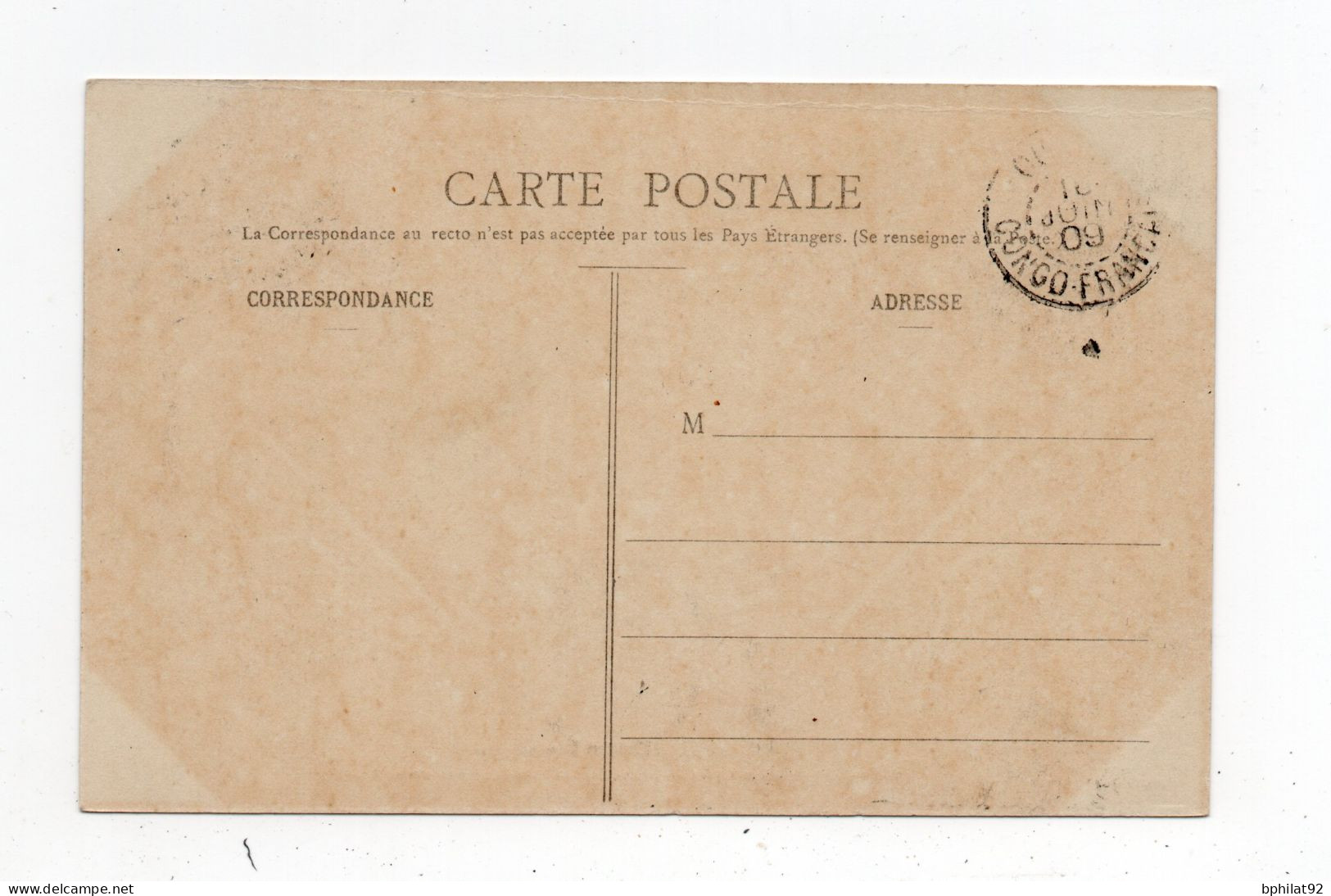 !!! CACHET OUESSO CONGO DE 1909 SUR CPA NON VOYAGEE - Brieven En Documenten
