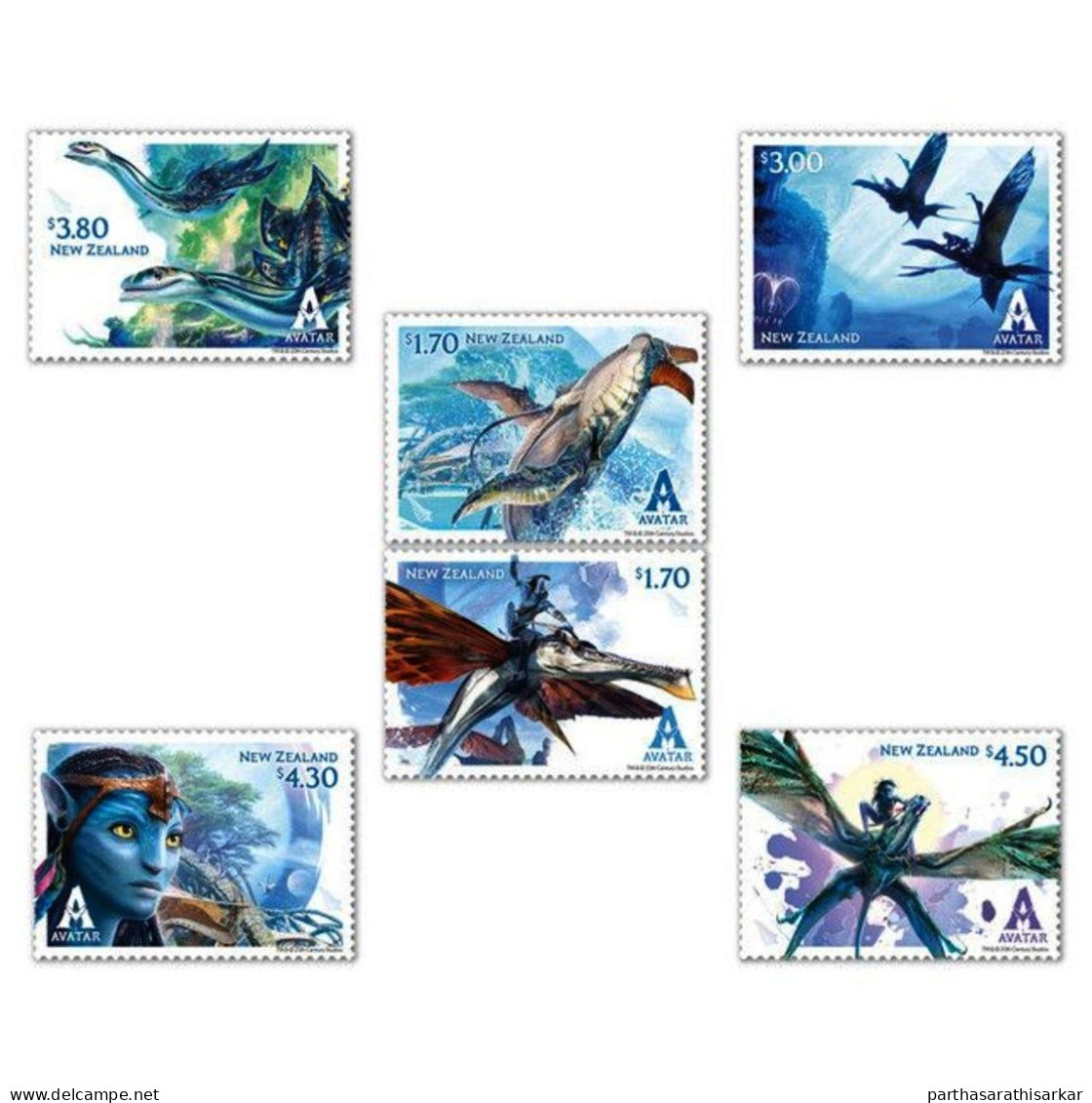 NEW ZEALAND 2023 AVATAR THE WAY OF WATER MOVIES COMPLETE SET OF 6V STAMPS MNH - Unused Stamps