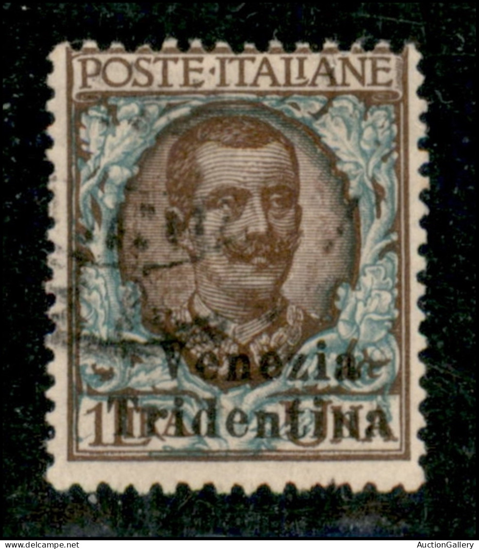 Occupazioni I Guerra Mondiale - Trentino-Alto Adige - 1918 - 1 Lira (27) Usato - Soprastampa In Basso (Tridentina Sul Va - Autres & Non Classés