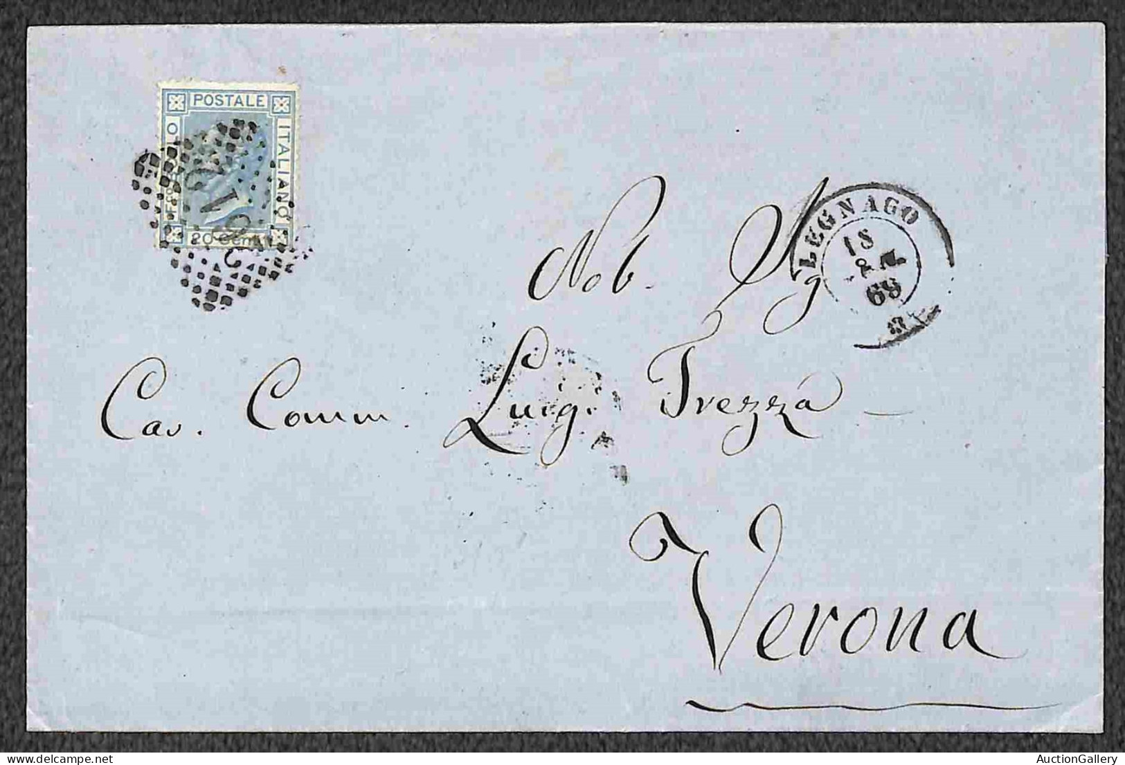 Lotti&Collezioni - Area Italiana - REGNO - 1868/1876 - Lotto Di 5 Lettere Del Periodo Annullate Con Numerale Di Palmanov - Autres & Non Classés