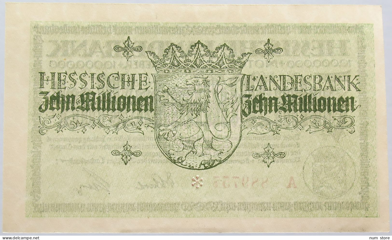 GERMANY 10 MILLIONEN MARK 1923 HESSEN #alb004 0071 - 10 Miljoen Mark