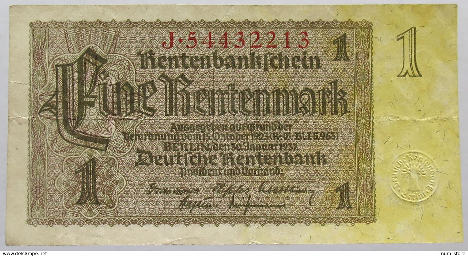 GERMANY 1 REICHSMARK 1937 #alb067 0053 - Sonstige & Ohne Zuordnung