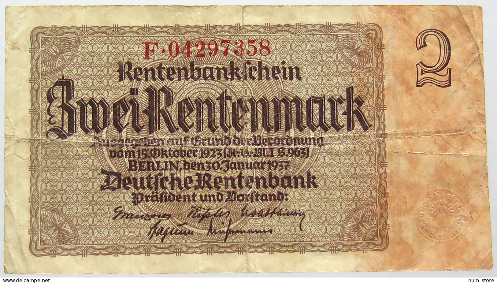 GERMANY 2 REICHSMARK 1937 #alb067 0283 - Other & Unclassified