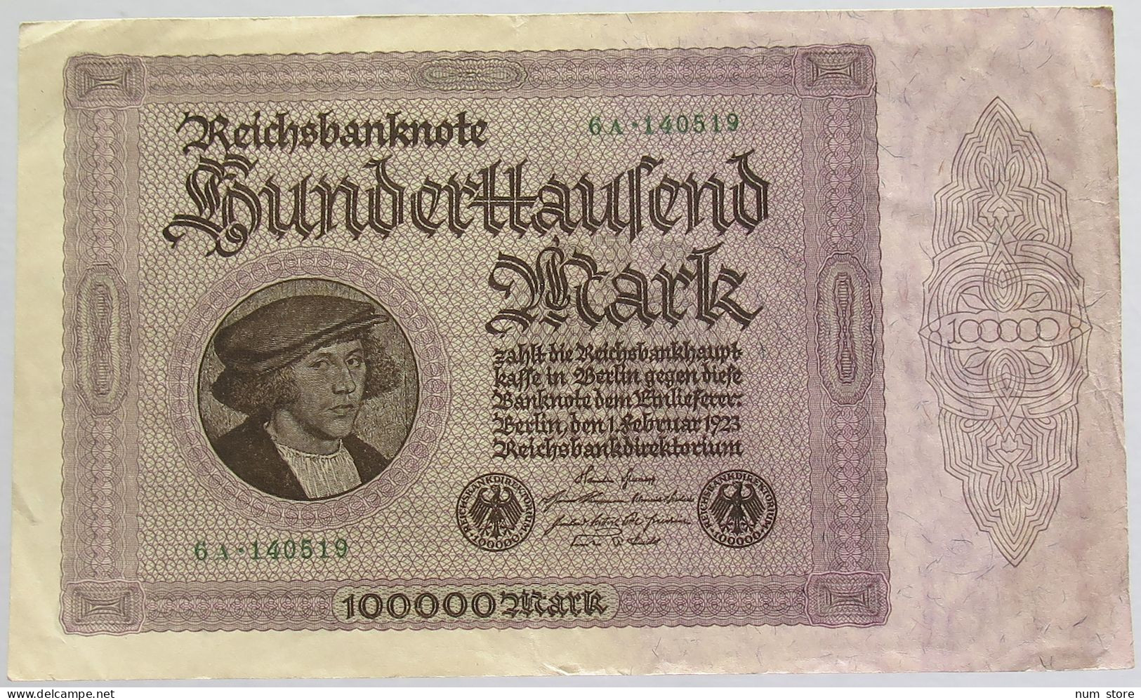 GERMANY 100000 MARK 1923 #alb010 0075 - 100.000 Mark