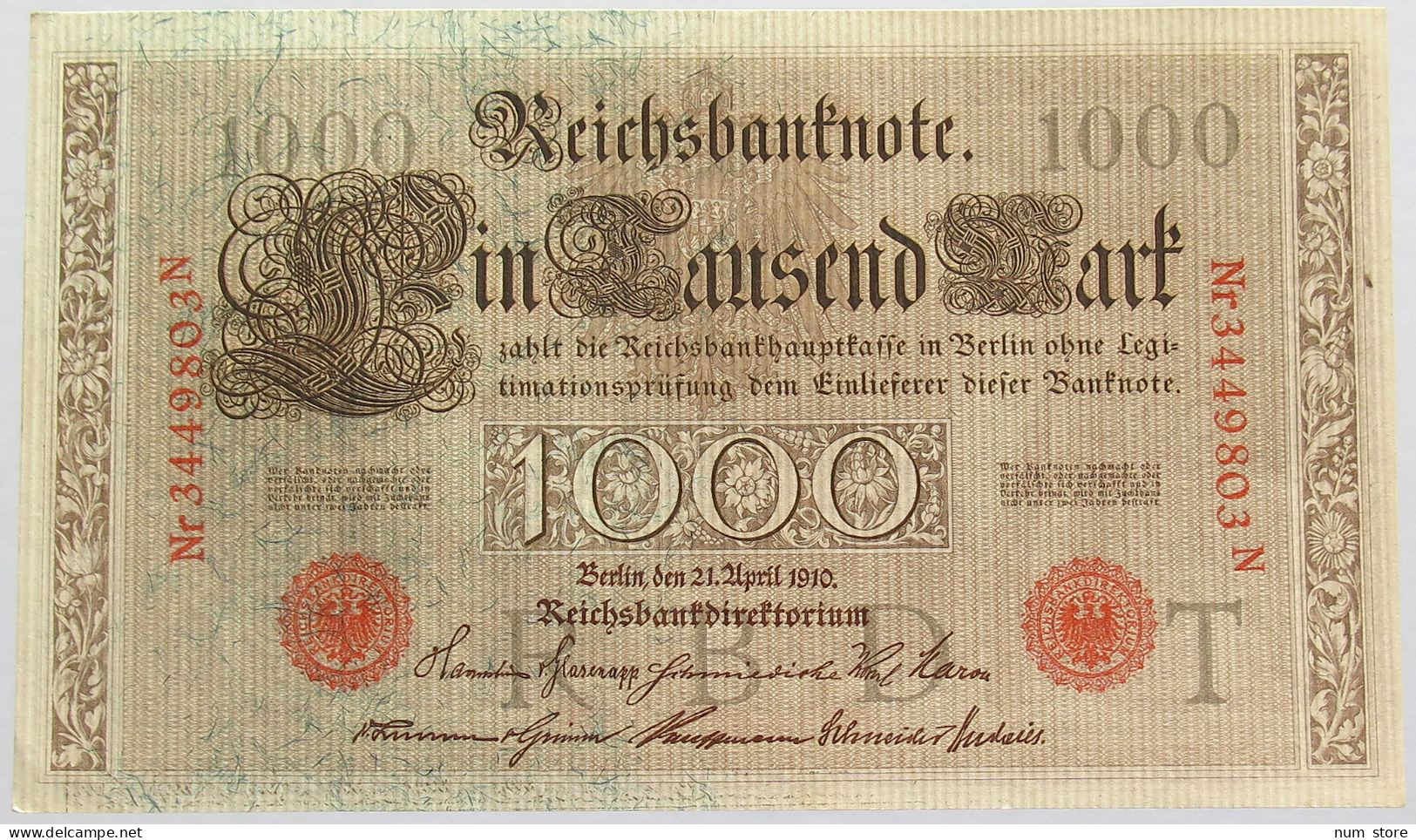 GERMANY 1000 MARK 1910 #alb018 0501 - 1000 Mark