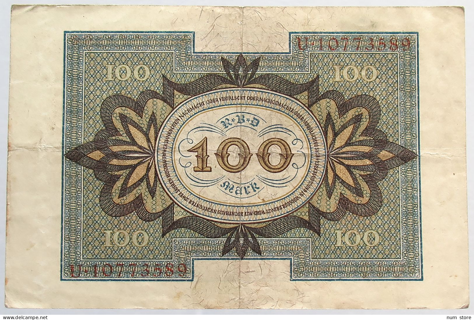 GERMANY 100 MARK 1920 #alb066 0367 - 100 Mark