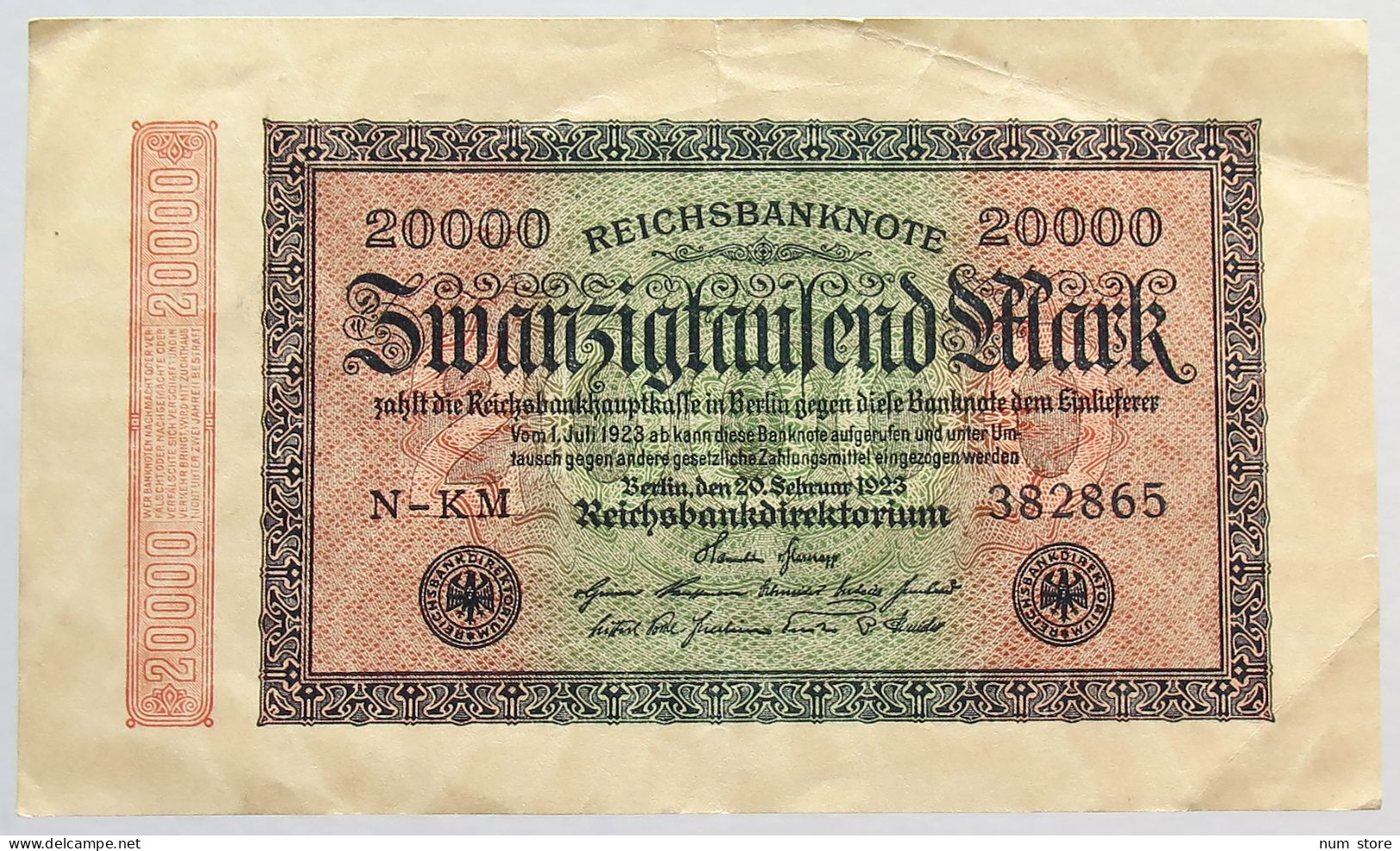 GERMANY 20000 MARK 1923 #alb066 0503 - 20.000 Mark