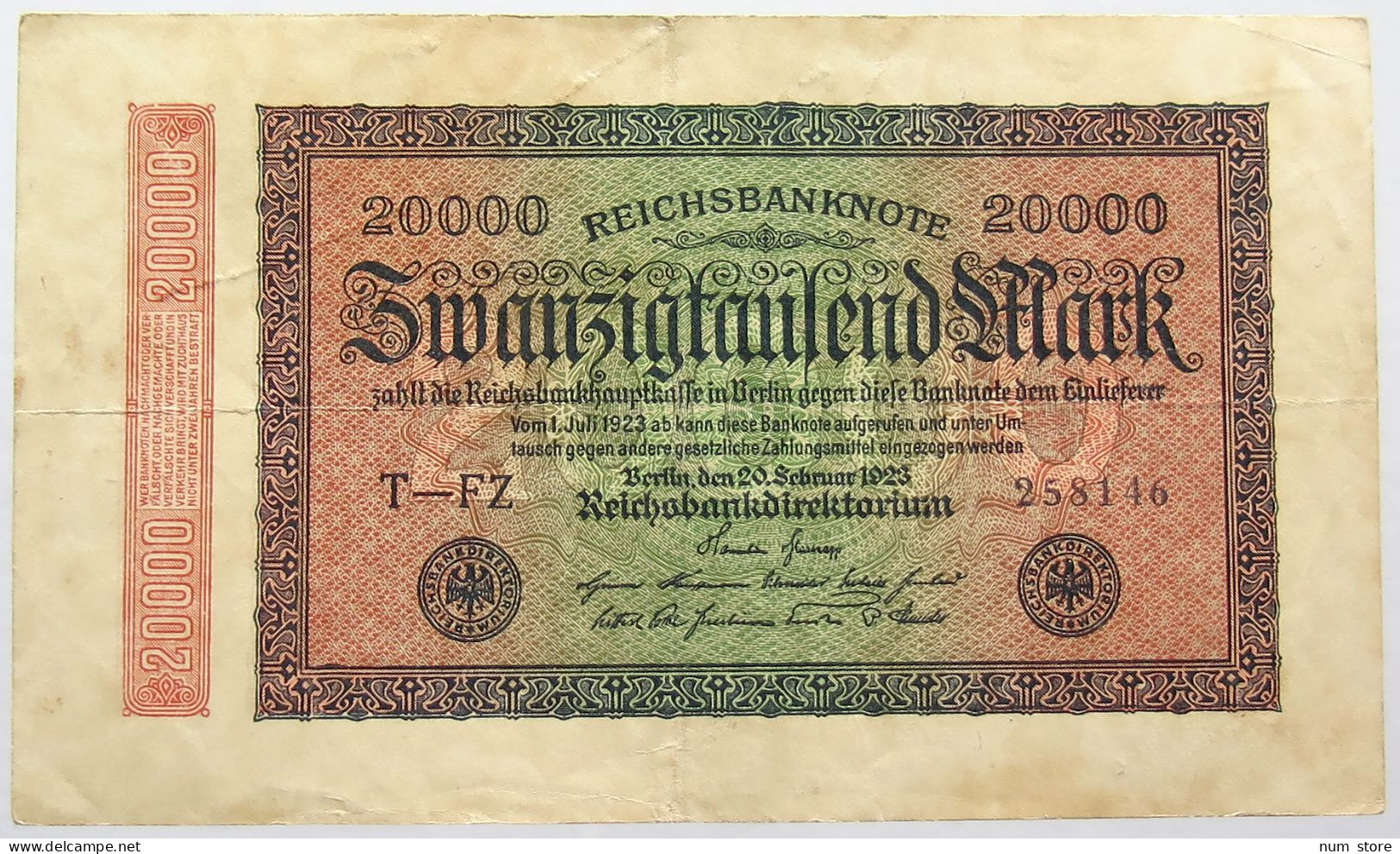 GERMANY 20000 MARK 1923 #alb066 0183 - 20.000 Mark