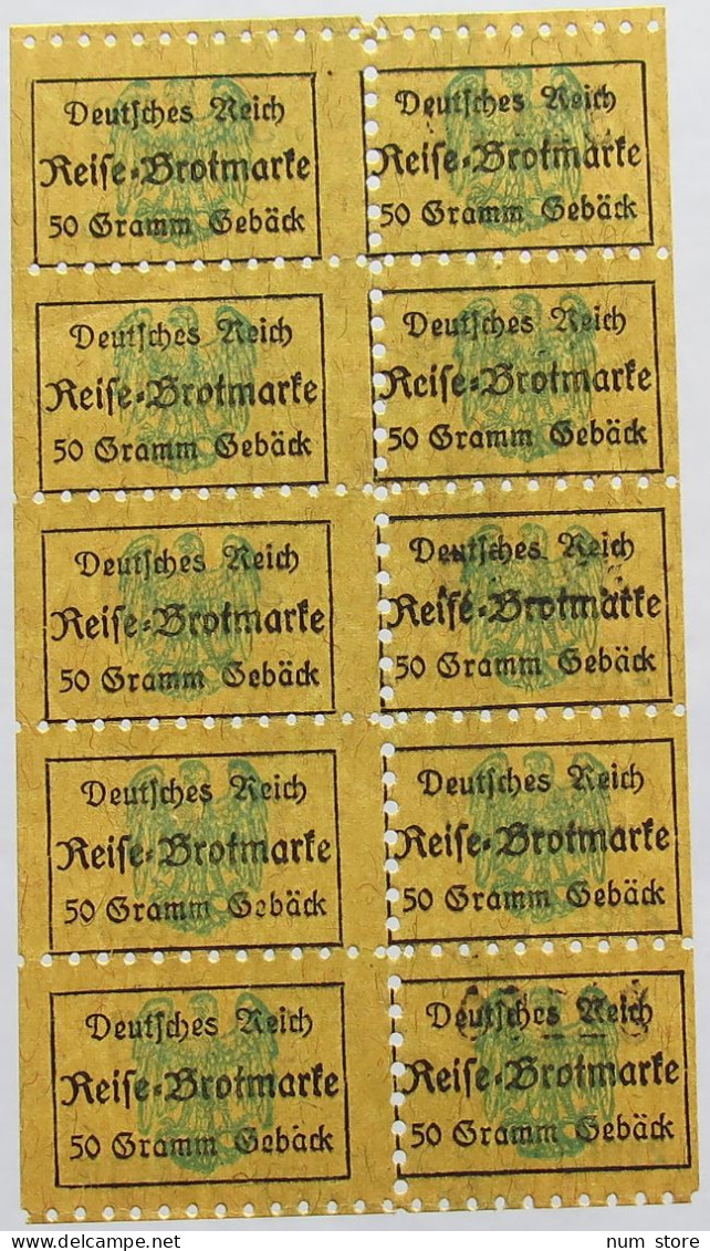 GERMANY BROTKARTE RATION CARD BREAD #alb020 0121 - Sonstige & Ohne Zuordnung