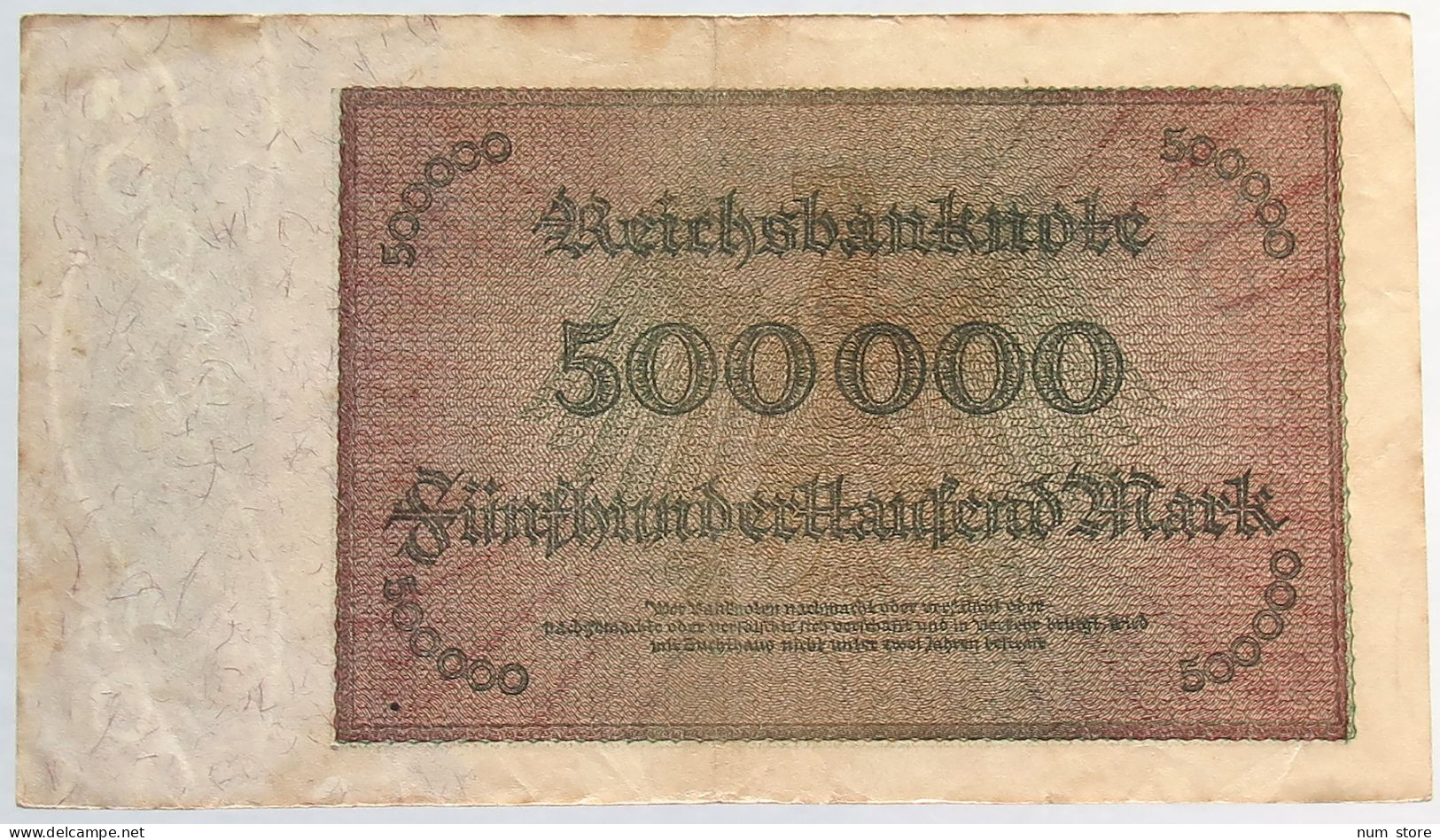 GERMANY 500000 MARK 1923 #alb066 0535 - 500.000 Mark