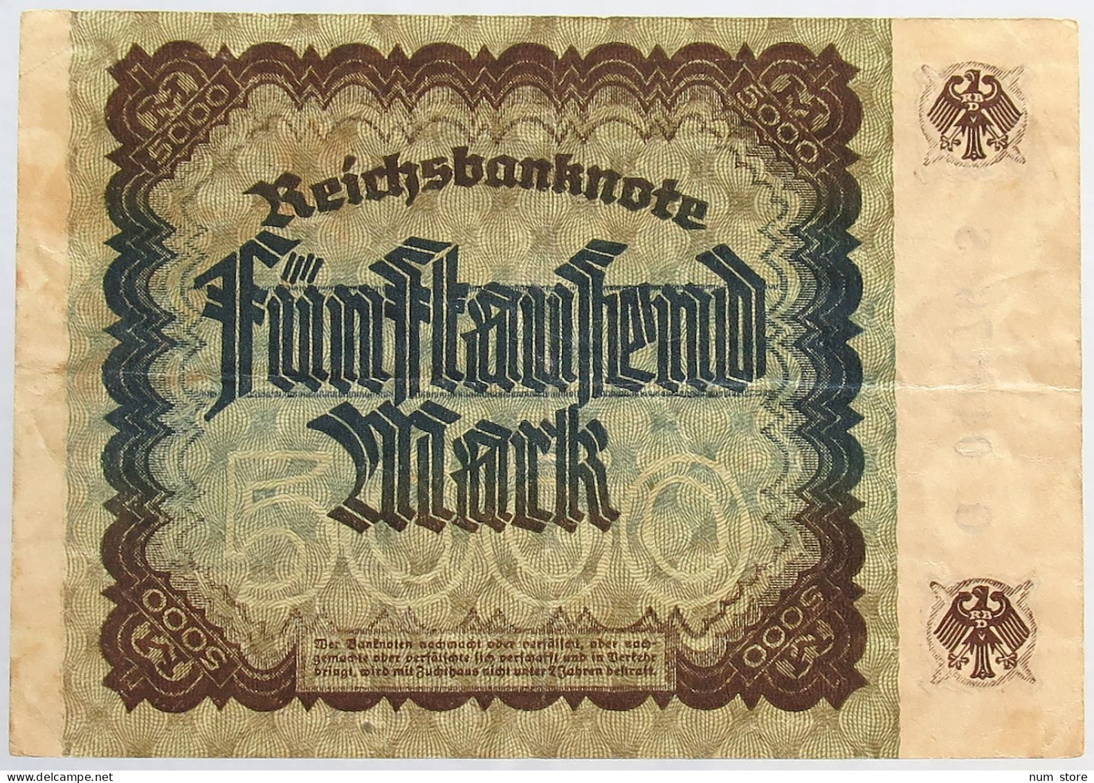 GERMANY 5000 MARK 1922 #alb066 0281 - 5000 Mark