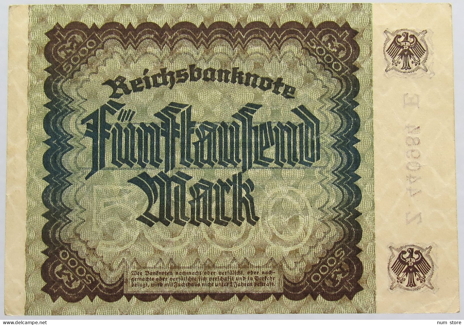 GERMANY 5000 MARK 1922 #alb018 0403 - 5000 Mark