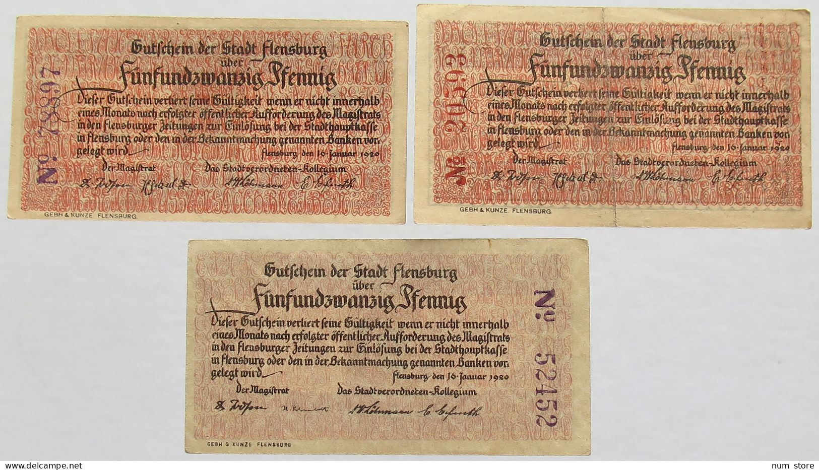 GERMANY NOTGELD FLENSBURG 1920 #alb010 0143 - Sonstige & Ohne Zuordnung