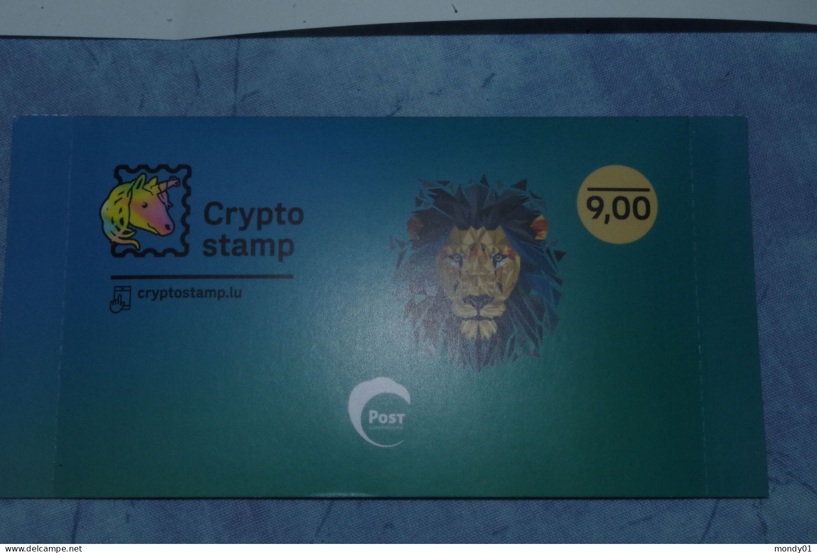 4-401 Insolite QR Code Lion Licorne Premier Crypto Timbre Stamp Luxembourg Internet Numérique + Notice En Français - Hologrammes