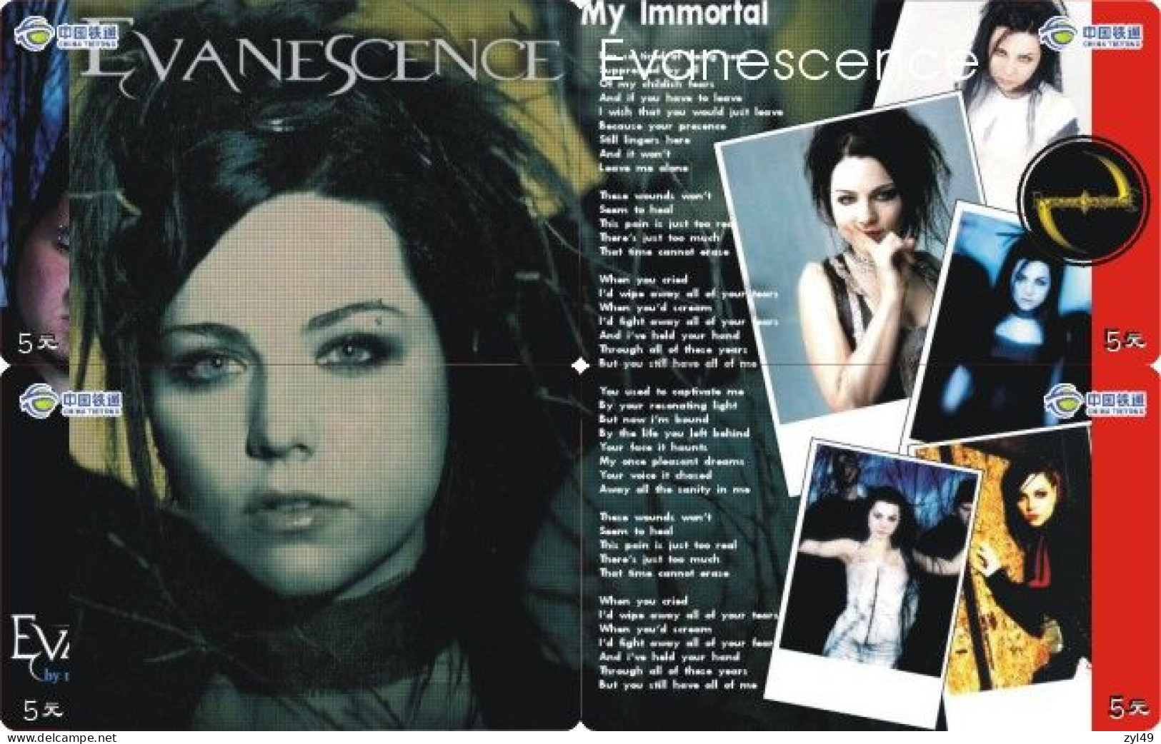 M14012 China phone cards the rock group Evanescence puzzle 56pcs