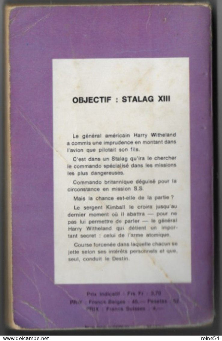 GERFAUT Objectif Stalag XIII ... Il Ne Parlera Pas...1970 Roman De Guerre Heinz Wirrmann N° 148 - Acción
