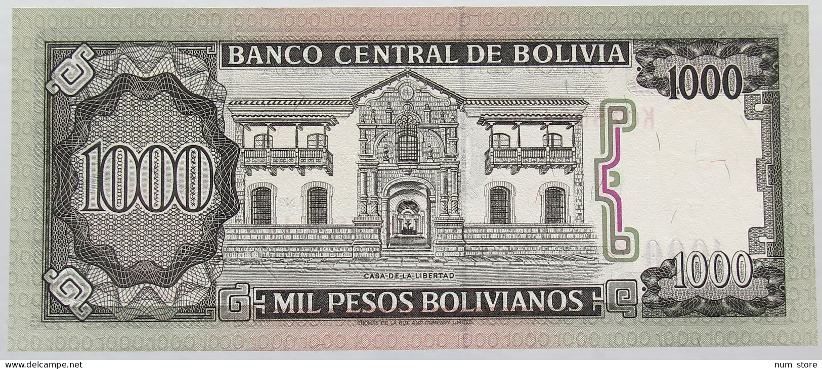 BOLIVIA 1000 PESOS 1982 #alb016 0099 - Bolivie