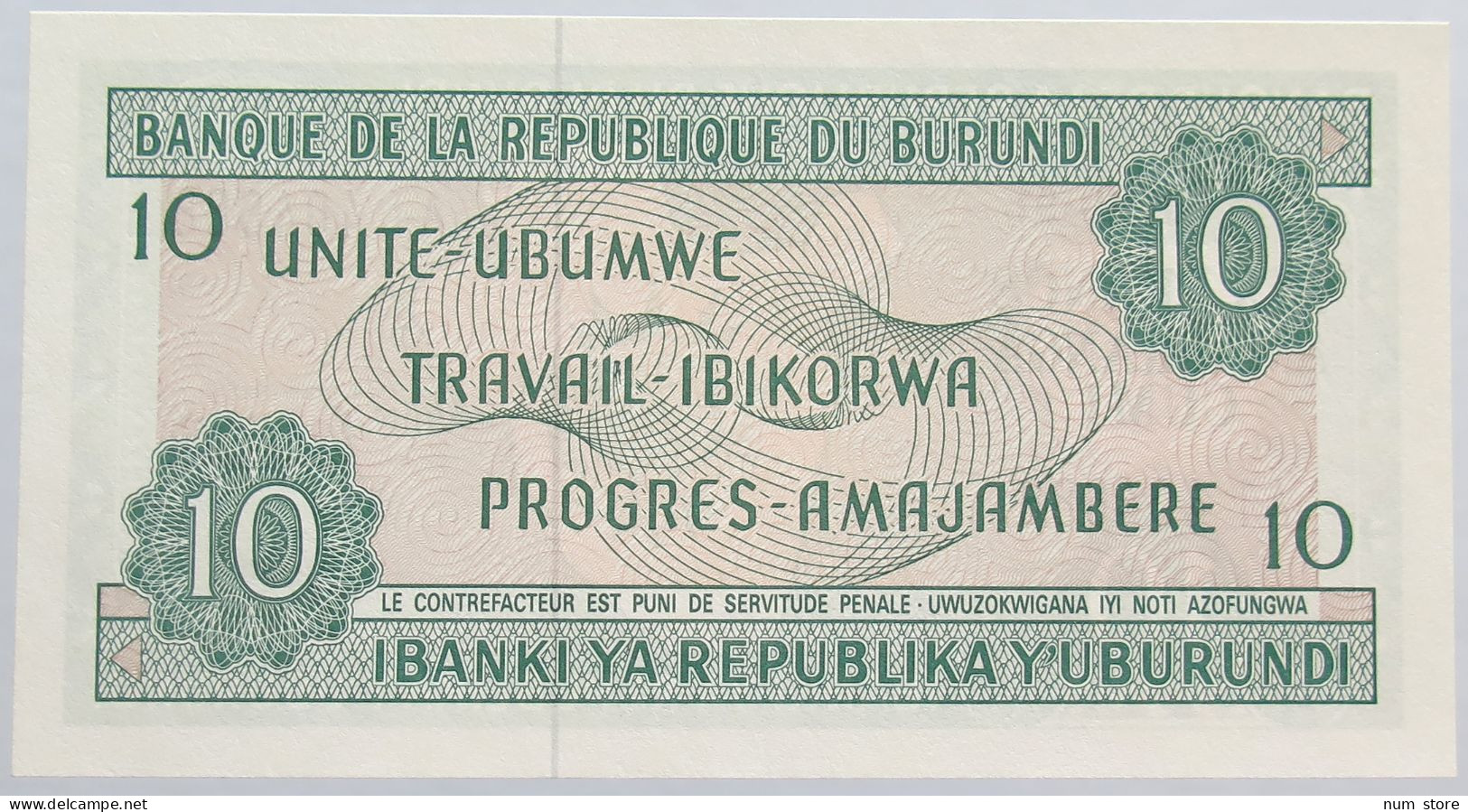 BURUNDI 10 FRANCS 1991 TOP #alb014 0181 - Burundi