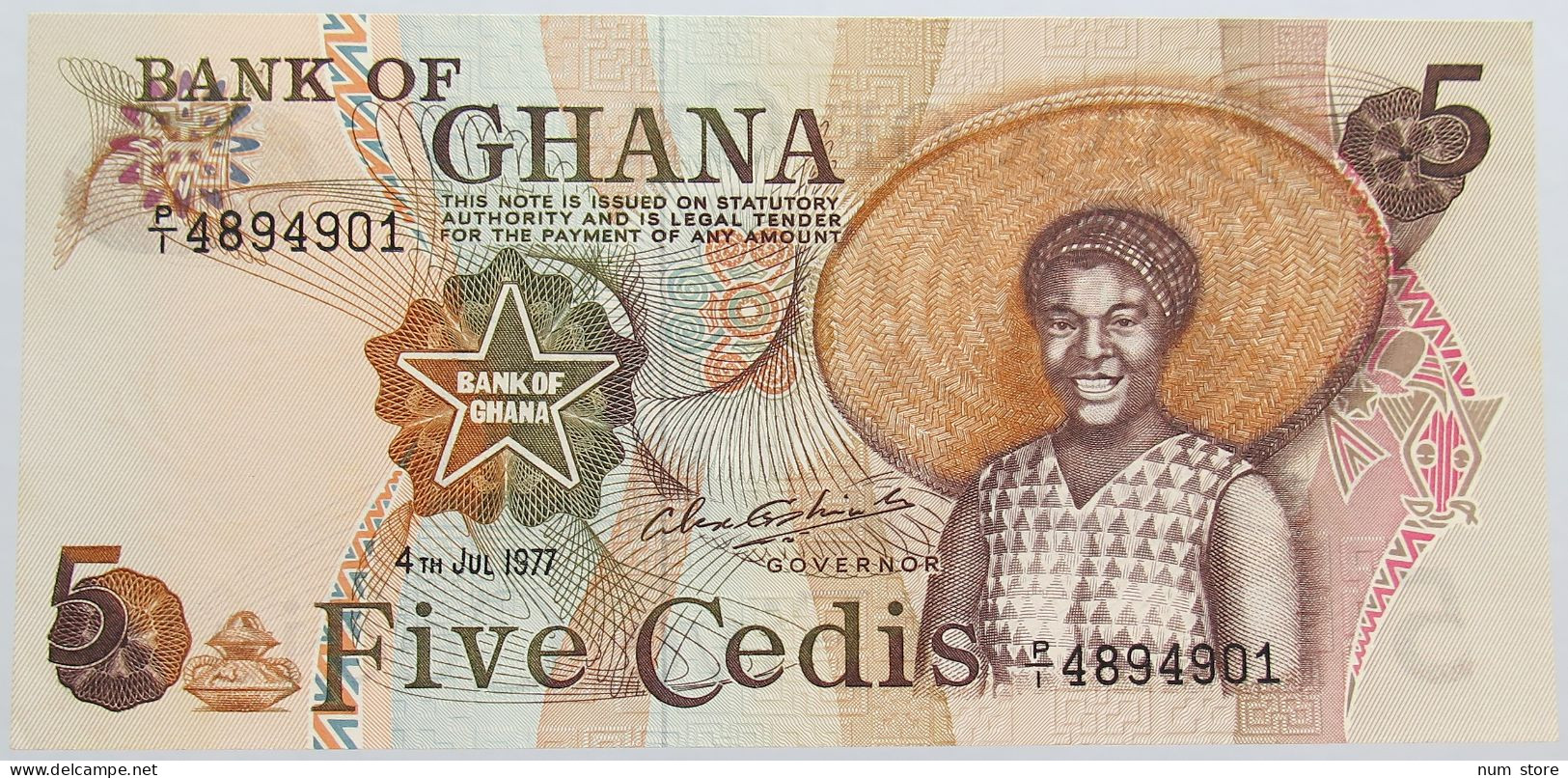 GHANA 5 CEDIS 1977 TOP #alb014 0279 - Ghana