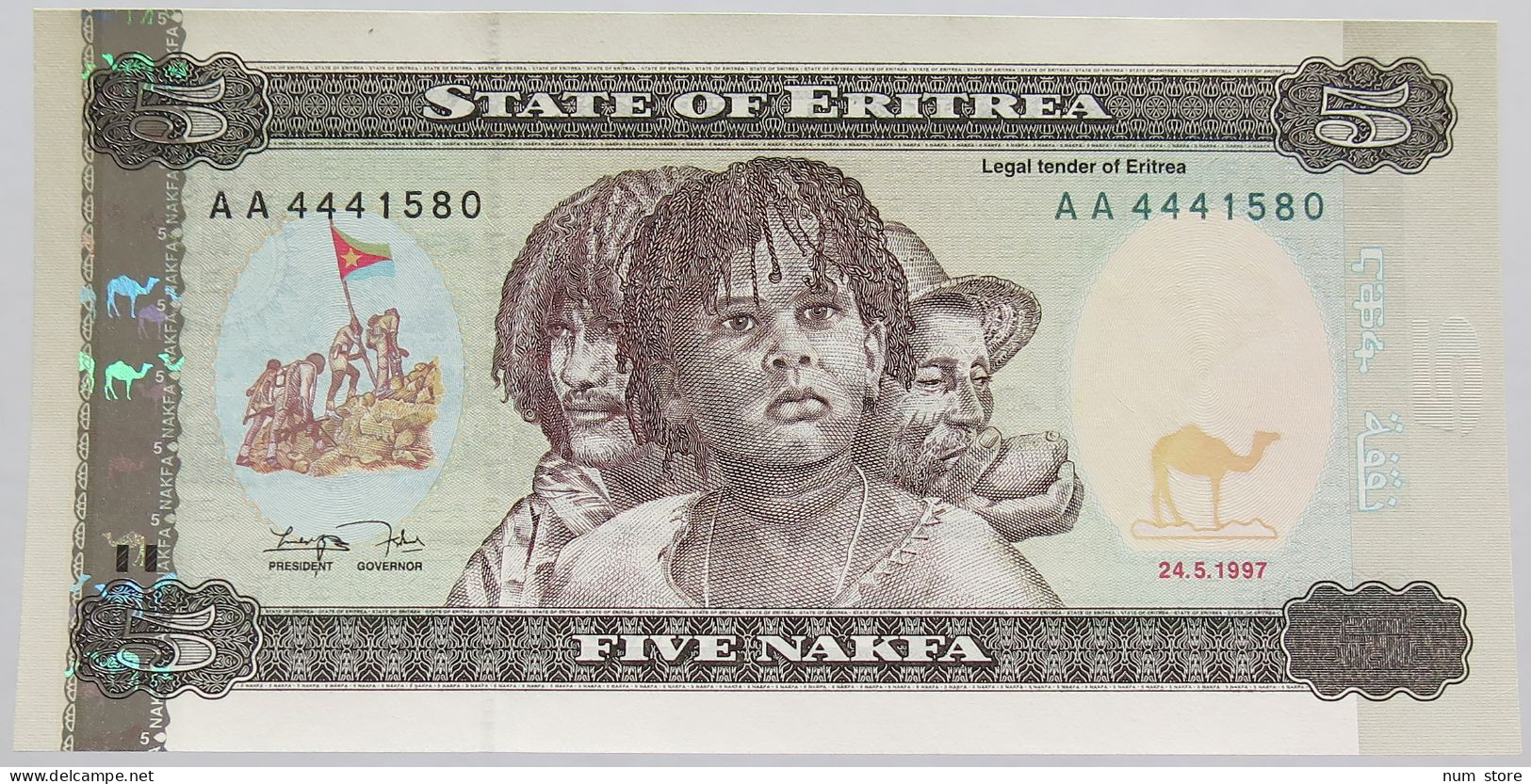 ERITREA 5 NAKFA 1997 UNC #alb018 0181 - Erythrée