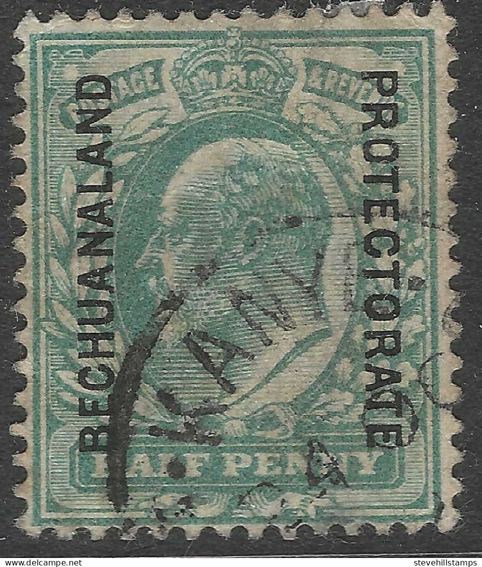 Bechuanaland Protectorate. 1904-13 KEVII. ½d Blue Green Used. SG 66 - 1885-1964 Bechuanaland Protectorate