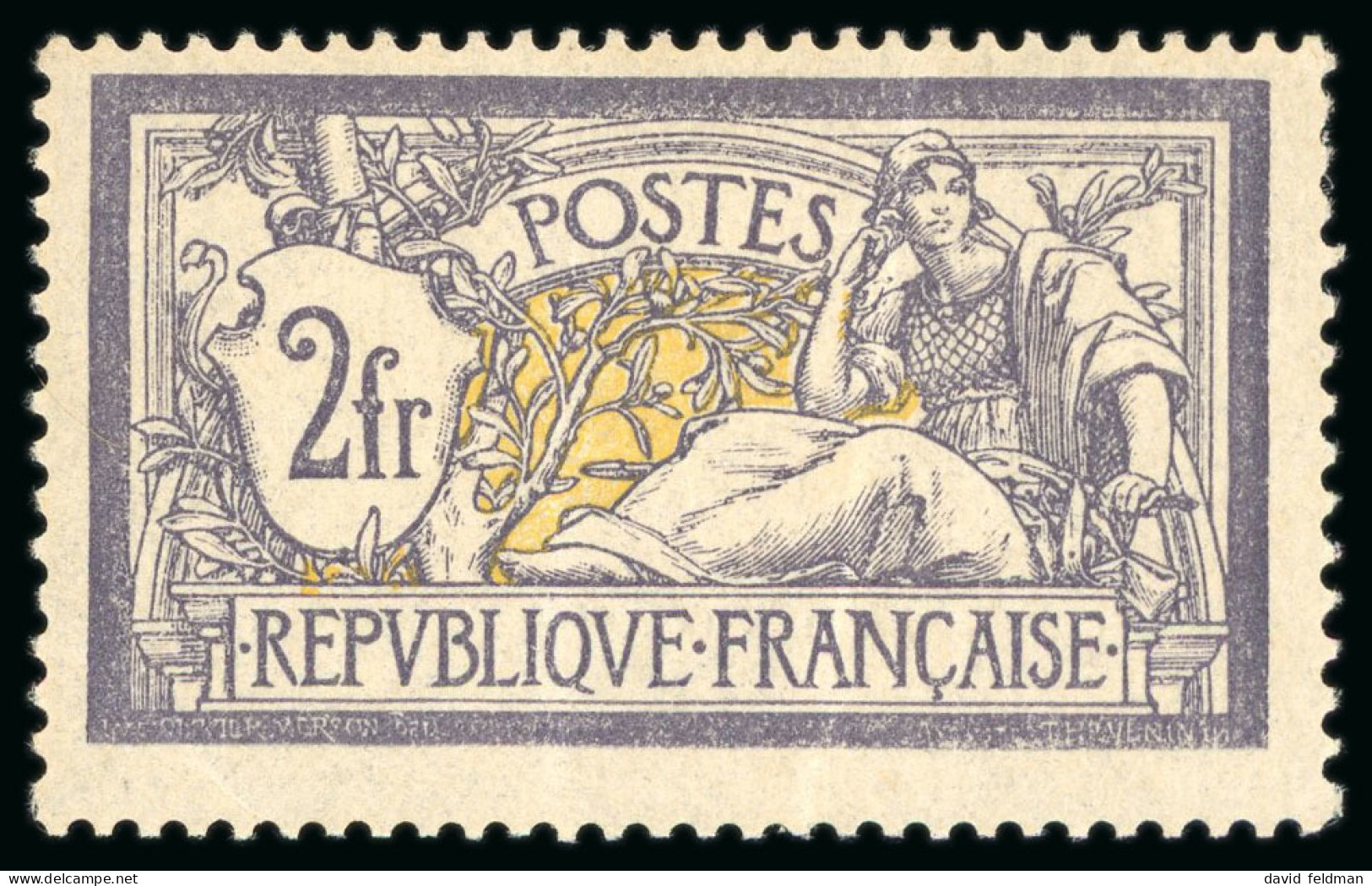 1900, Type Merson 2 Francs Violet Et Jaune Y&T N°122 - 1900-27 Merson