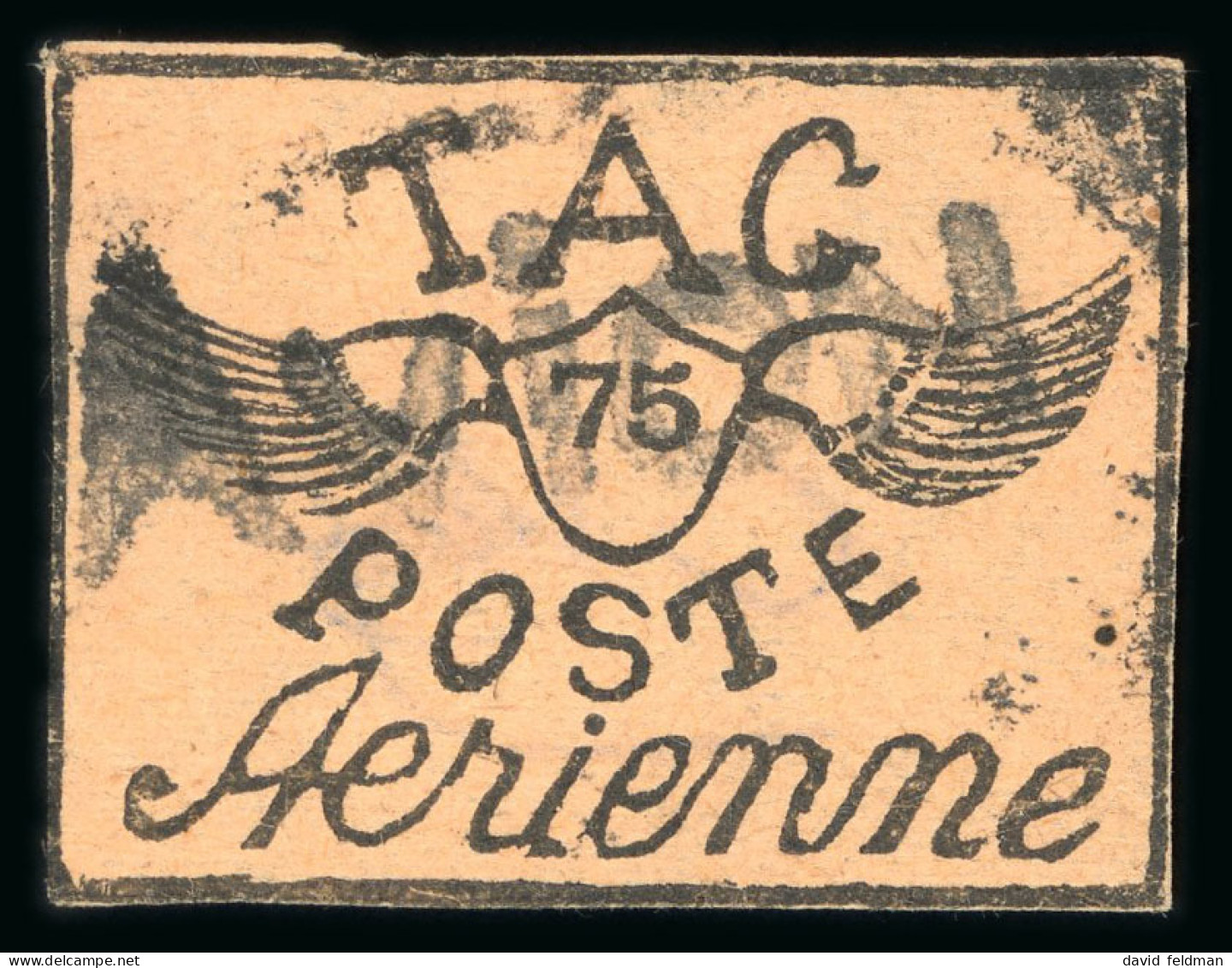 1921, T.A.G., Écusson Ailé, Y&T N°8 O, Cote Y&T 1'550€, - Autres & Non Classés