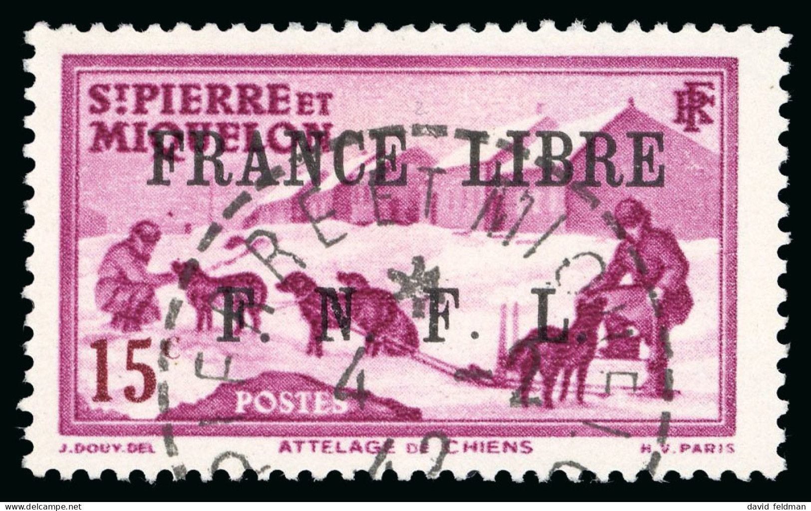 1941-1942, France Libre F.N.F.L., Y&T N°251 O, Belle - Autres & Non Classés