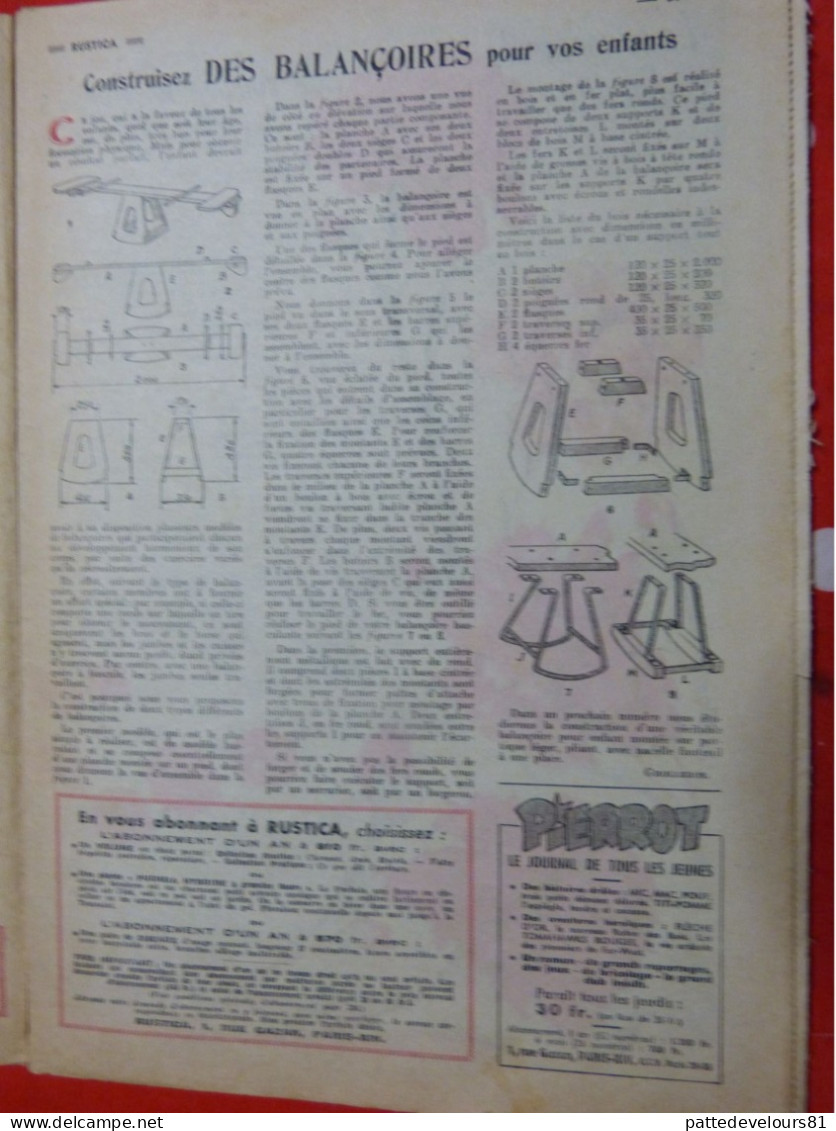 RUSTICA 1955 Gloxinia Construction Balançoire Oeillet De Nice Machine à Coudre Portable BELL  Pêche Tanche - Chasse & Pêche