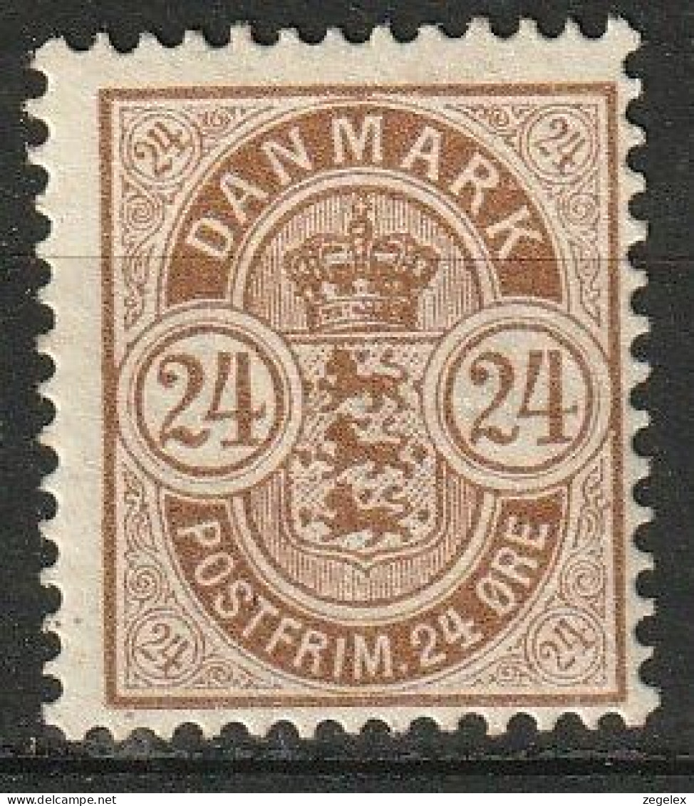 Danmark 1901/1902,  24 Ore MiNr. 39 MH* - Neufs