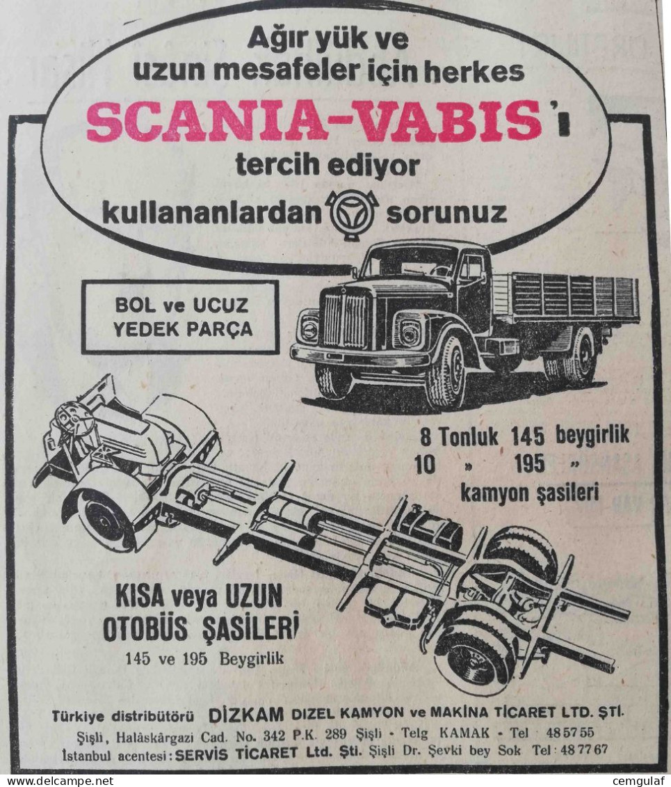 SCANIA-VABIS TRUCKS ADVERTISING/ SHORT AND LONG BUS CHASSIS - LKW