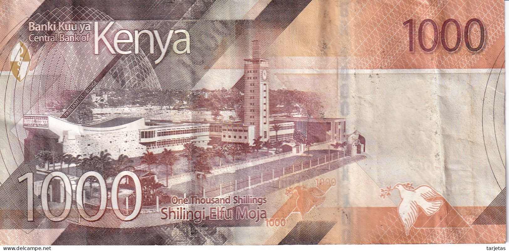 BILLETE DE KENIA DE 1000 SHILINGI DEL AÑO 2019 (BANK NOTE) - Kenia