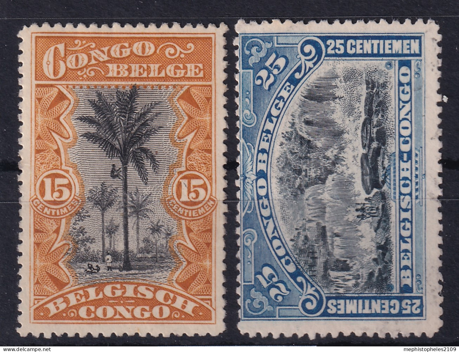 BELGISCH-CONGO 1910 - MLH - Sc# 47, 49 - Neufs