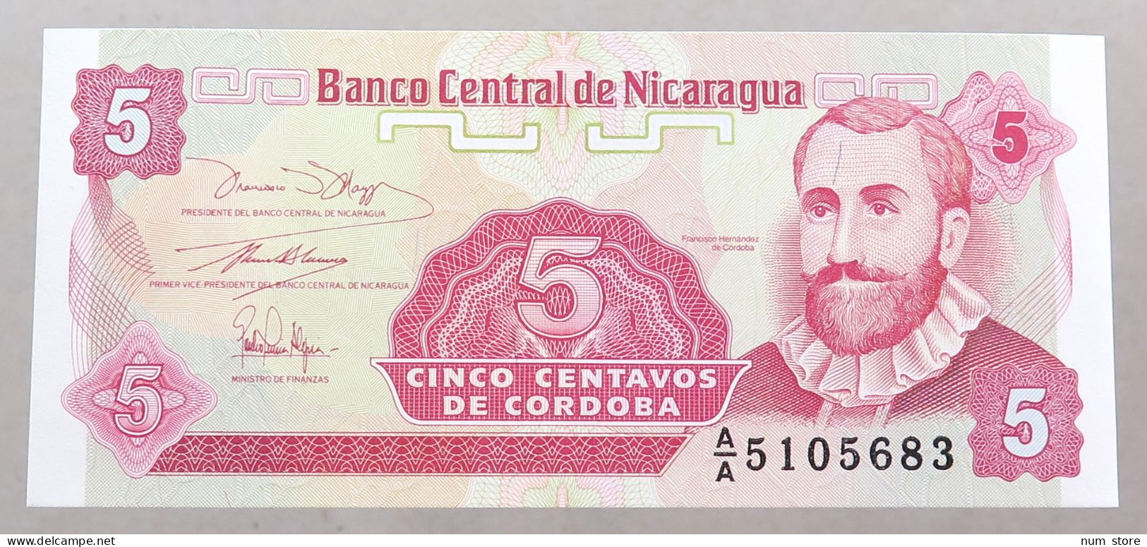 NICARAGUA 5 CENTAVOS 1991 TOP #alb049 1233 - Nicaragua